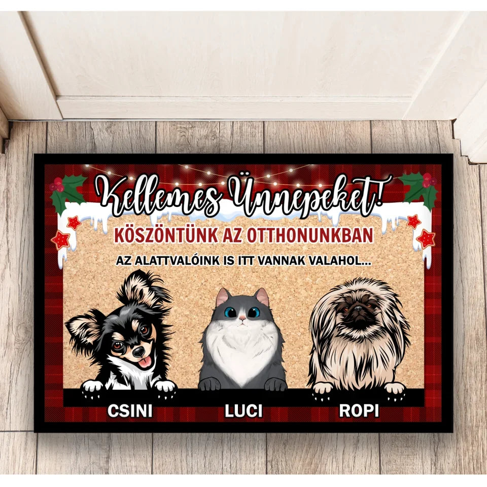 Karácsonyi, kiskedvences lábtörlő - személyre szaható