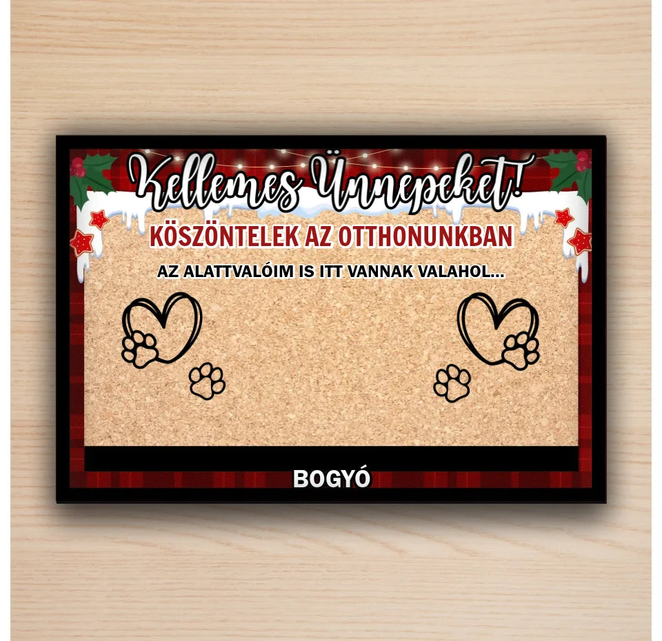 karácsonyi bejárati szőnyeg