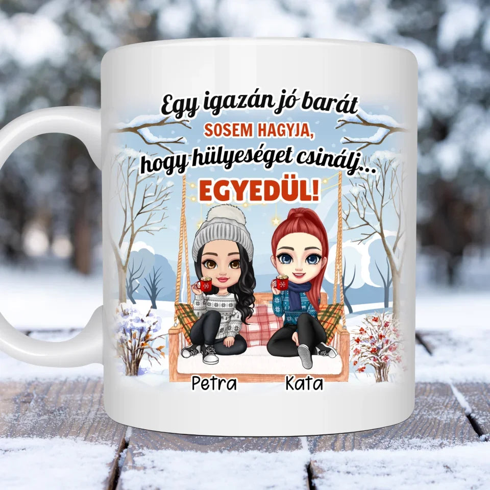 Téli, vicces bögre barátnőknek