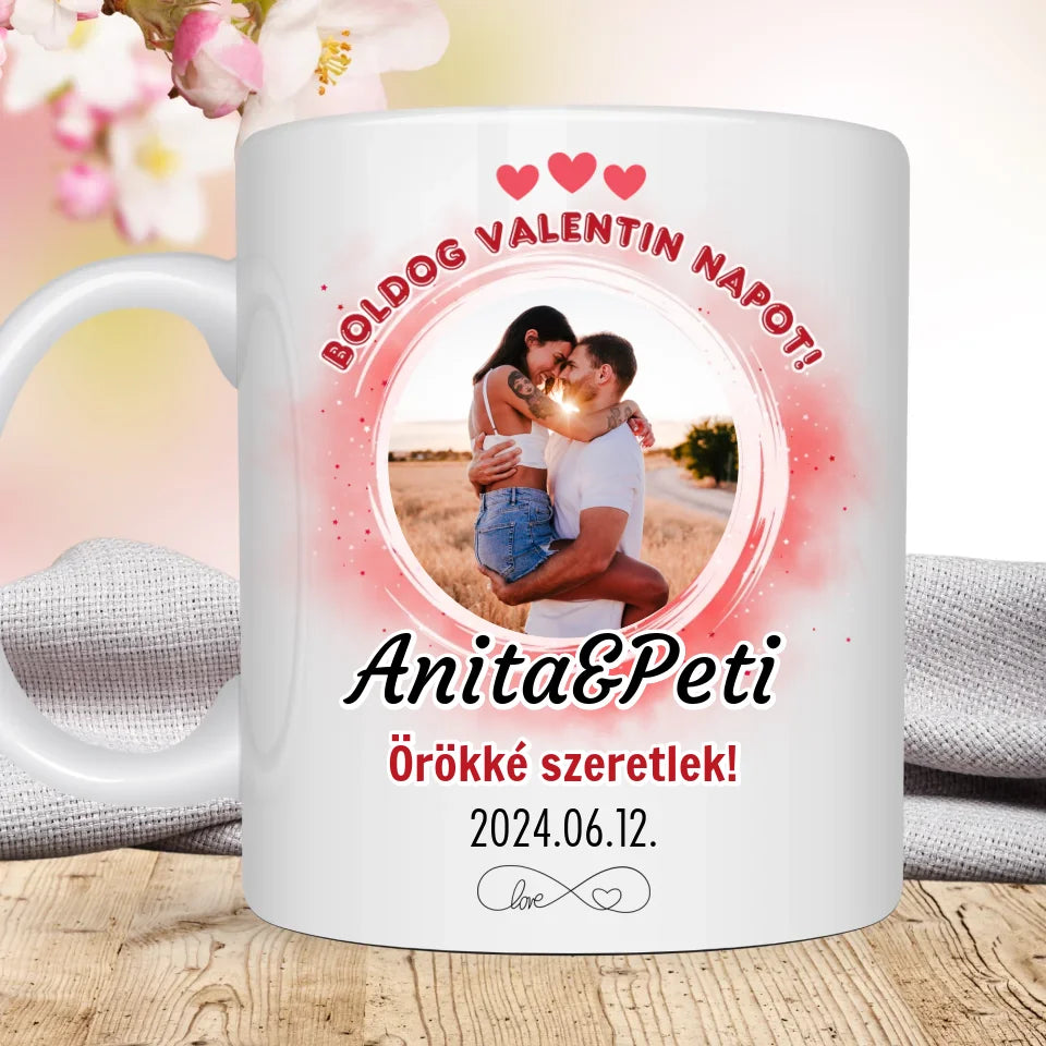 Boldog Valentin napot - fényképes bögre pároknak