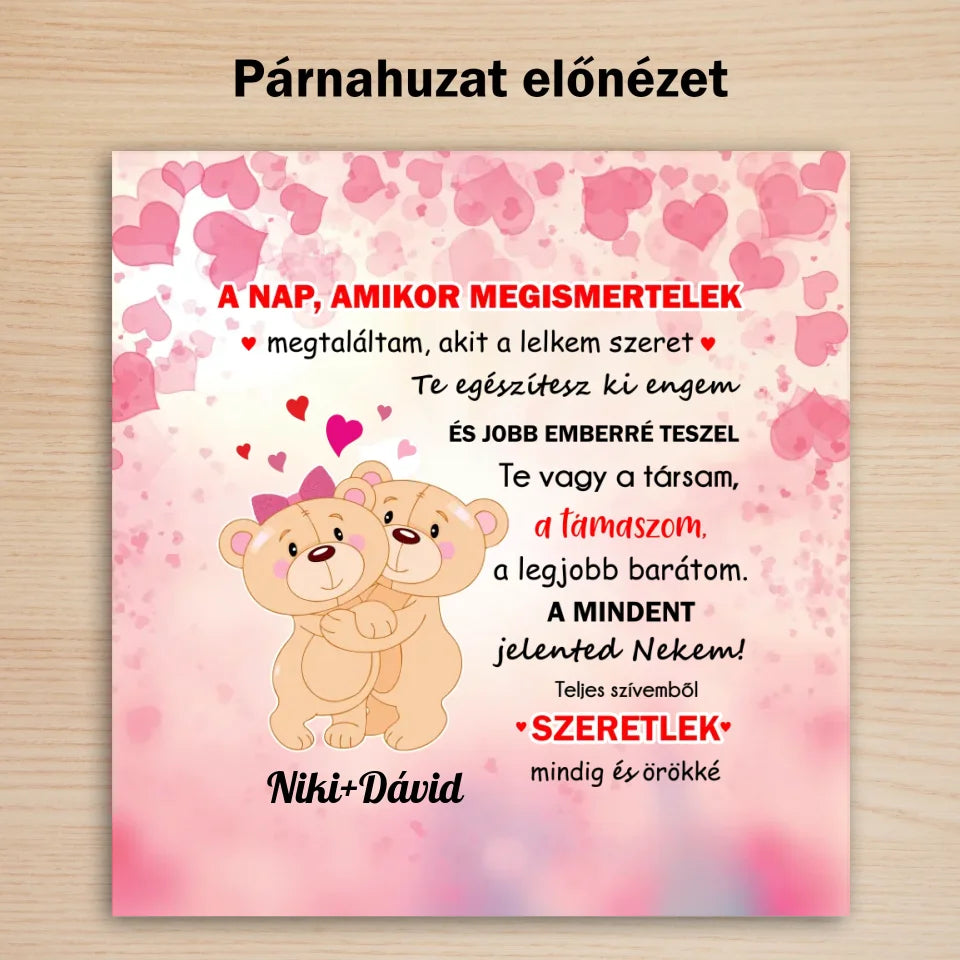 Pernă ursuleț de pluș de Ziua Îndrăgostiților