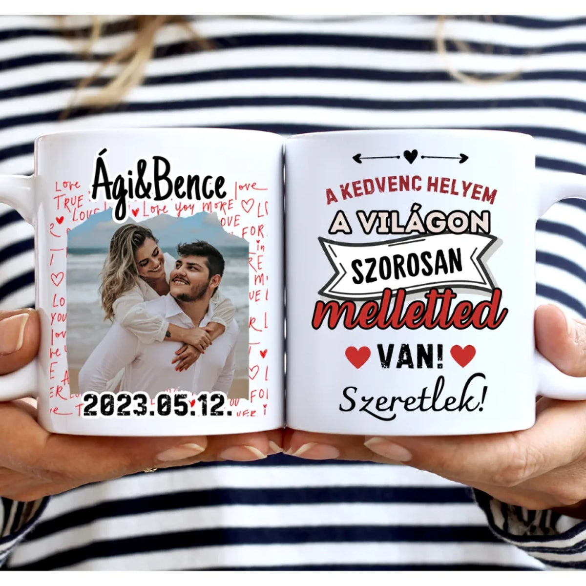 Fotós szerelmes bögre pároknak, 2 oldalas
