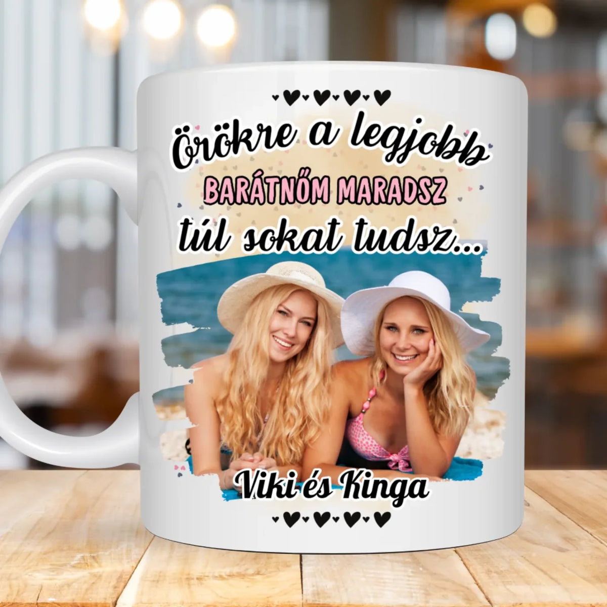 Legjobb barátnő bögre saját fotóval