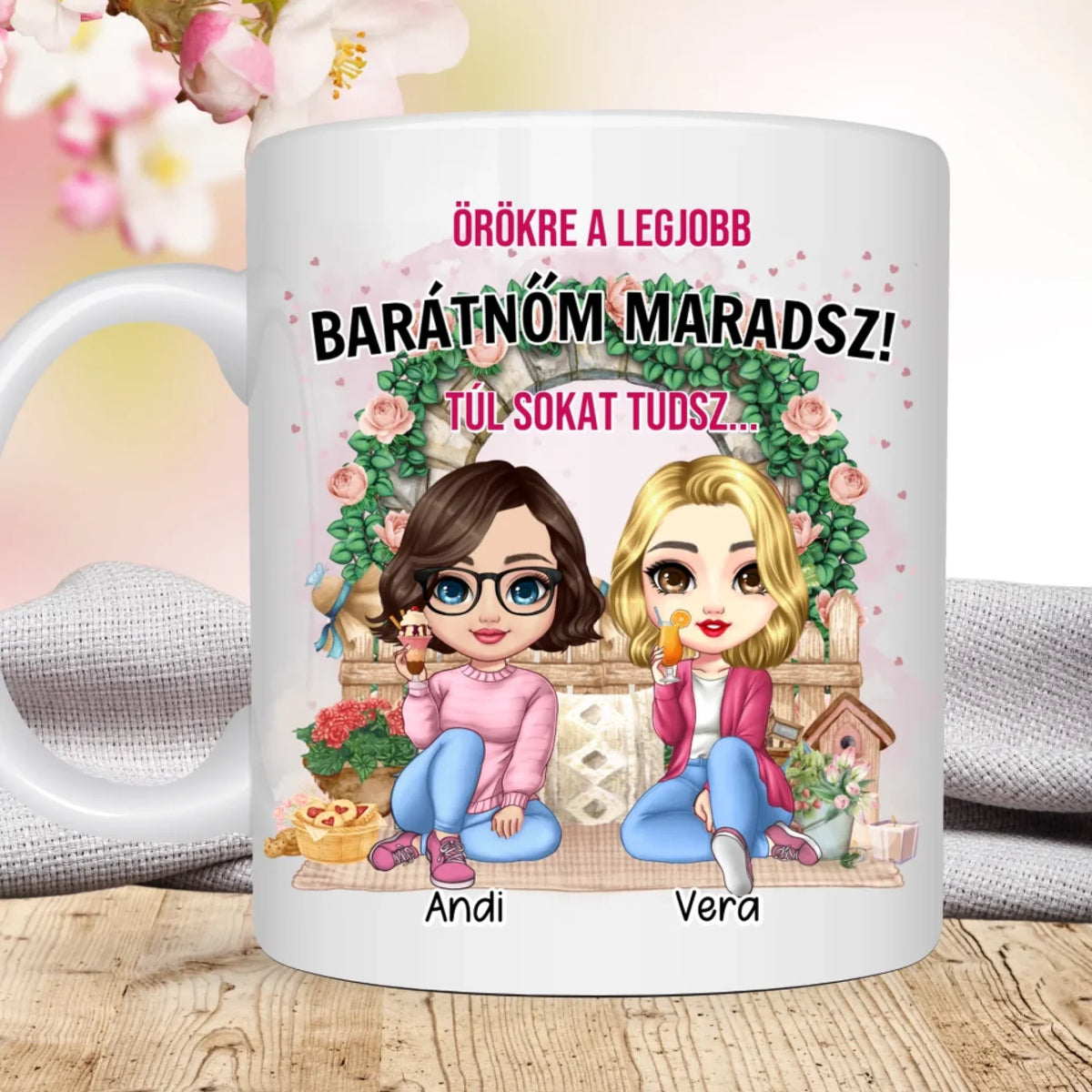 Tavaszi, csajos bögre barátnőknek