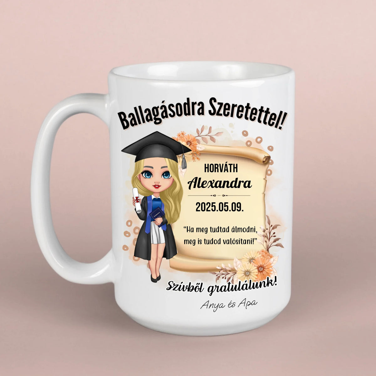 ballagási bögre lányoknak