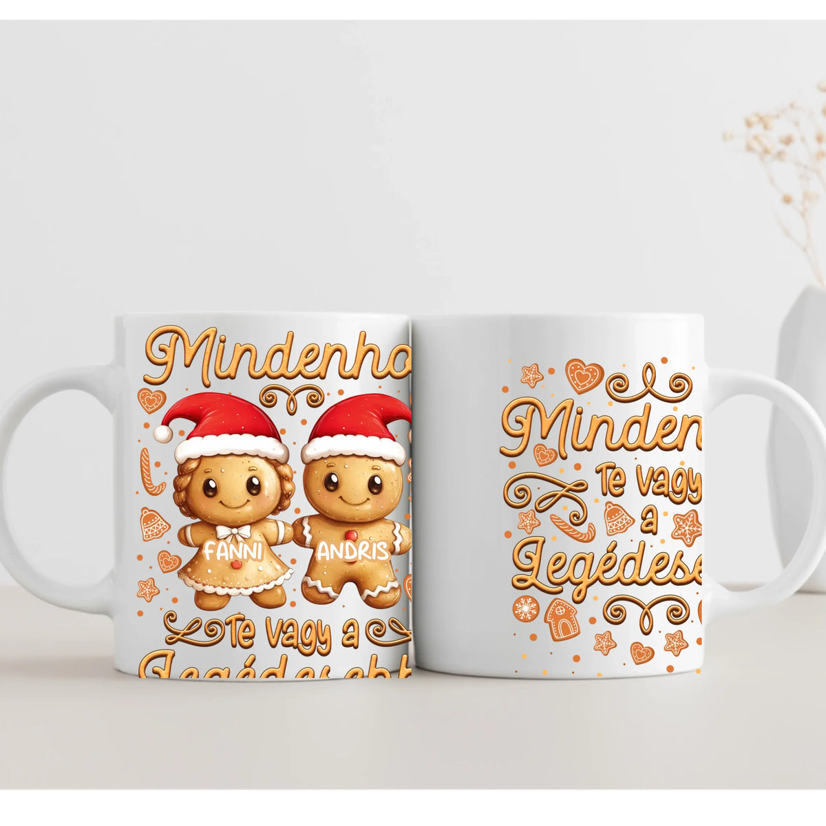 Cană de turtă dulce pentru cupluri - 2 fețe