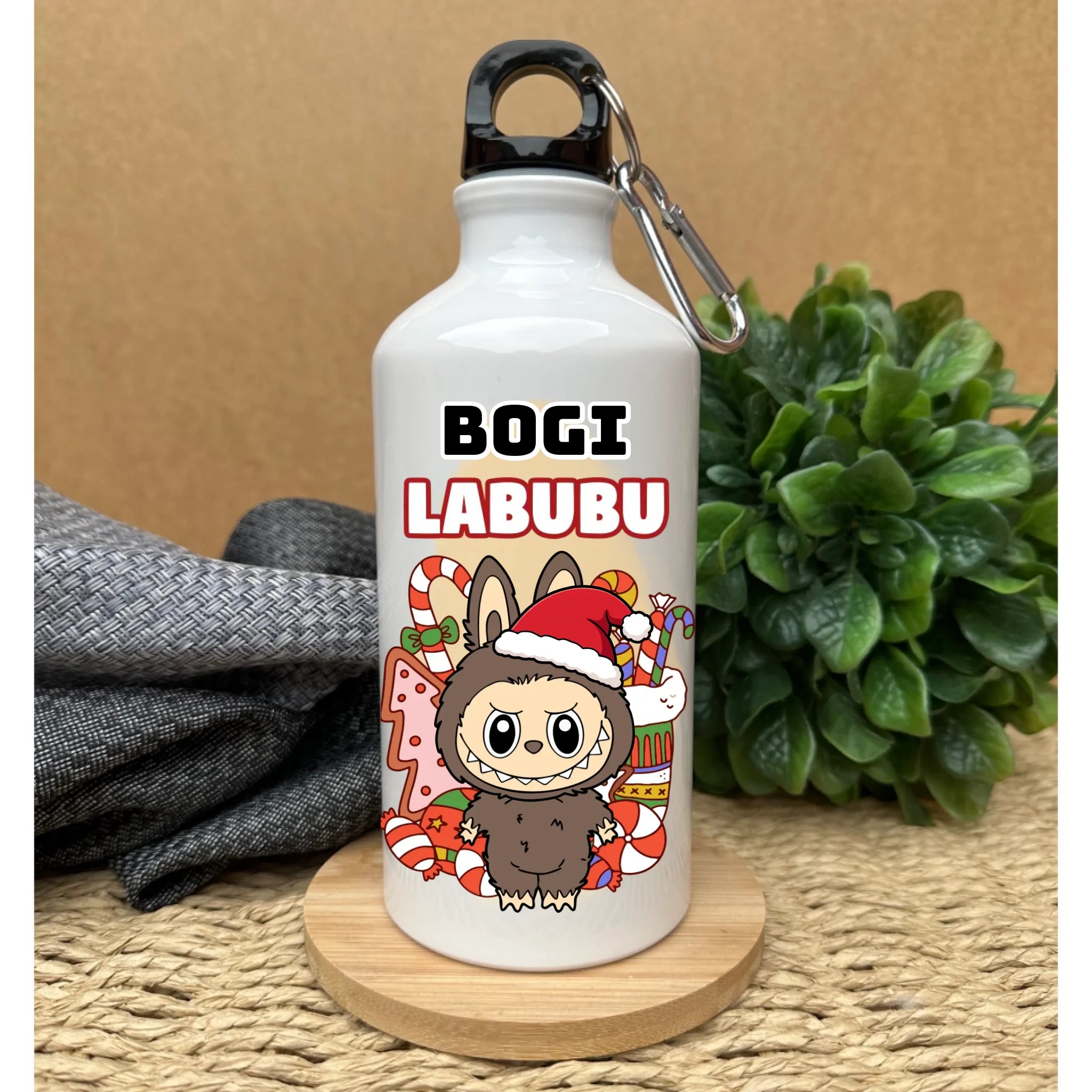 Labubu karácsonyi kulacs