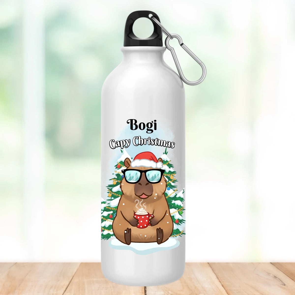 Capybara Christmas Vibes kulacs