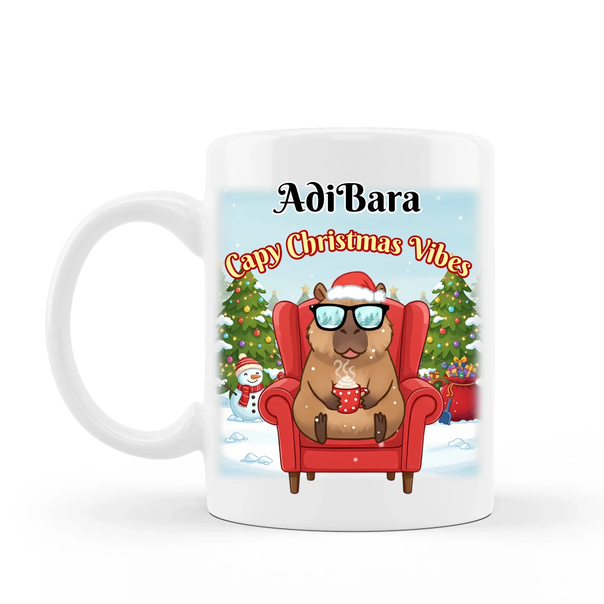 Capybara Christmas Vibes - Cană 330 ml și 450 ml