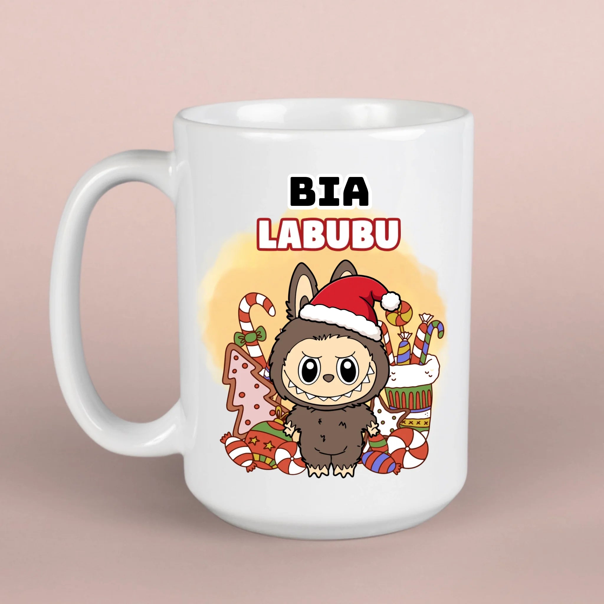 Labubu Christmas - Cană cu numele tău, 330ml și 450ml