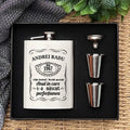 Set de flască metalică de whisky cu pahare