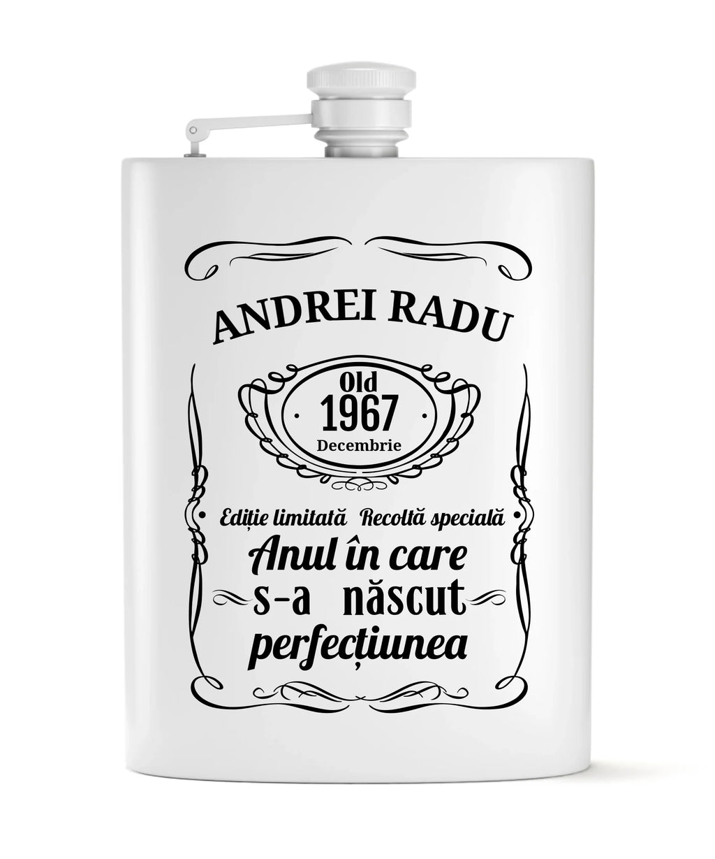 Set de flască metalică de whisky cu pahare