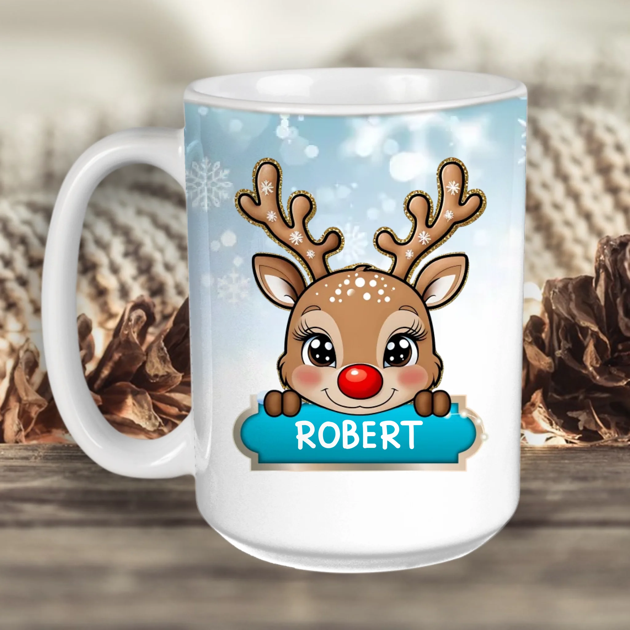 Cană de Crăciun cu reni