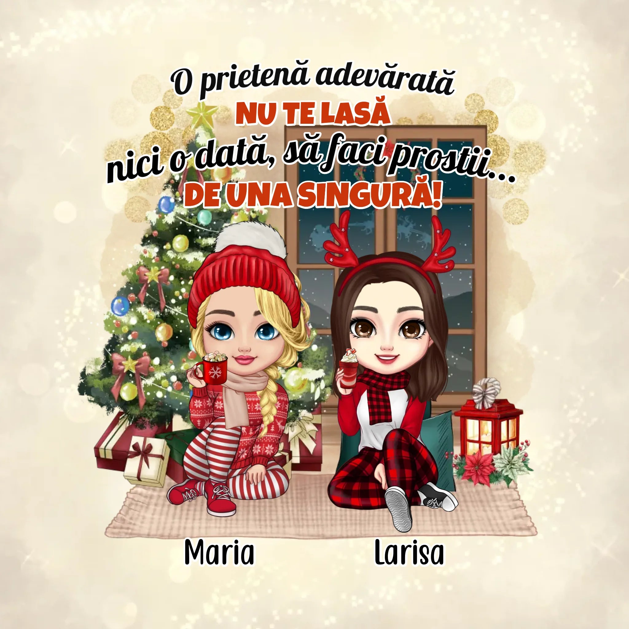 Pernă de Crăciun pentru prietene