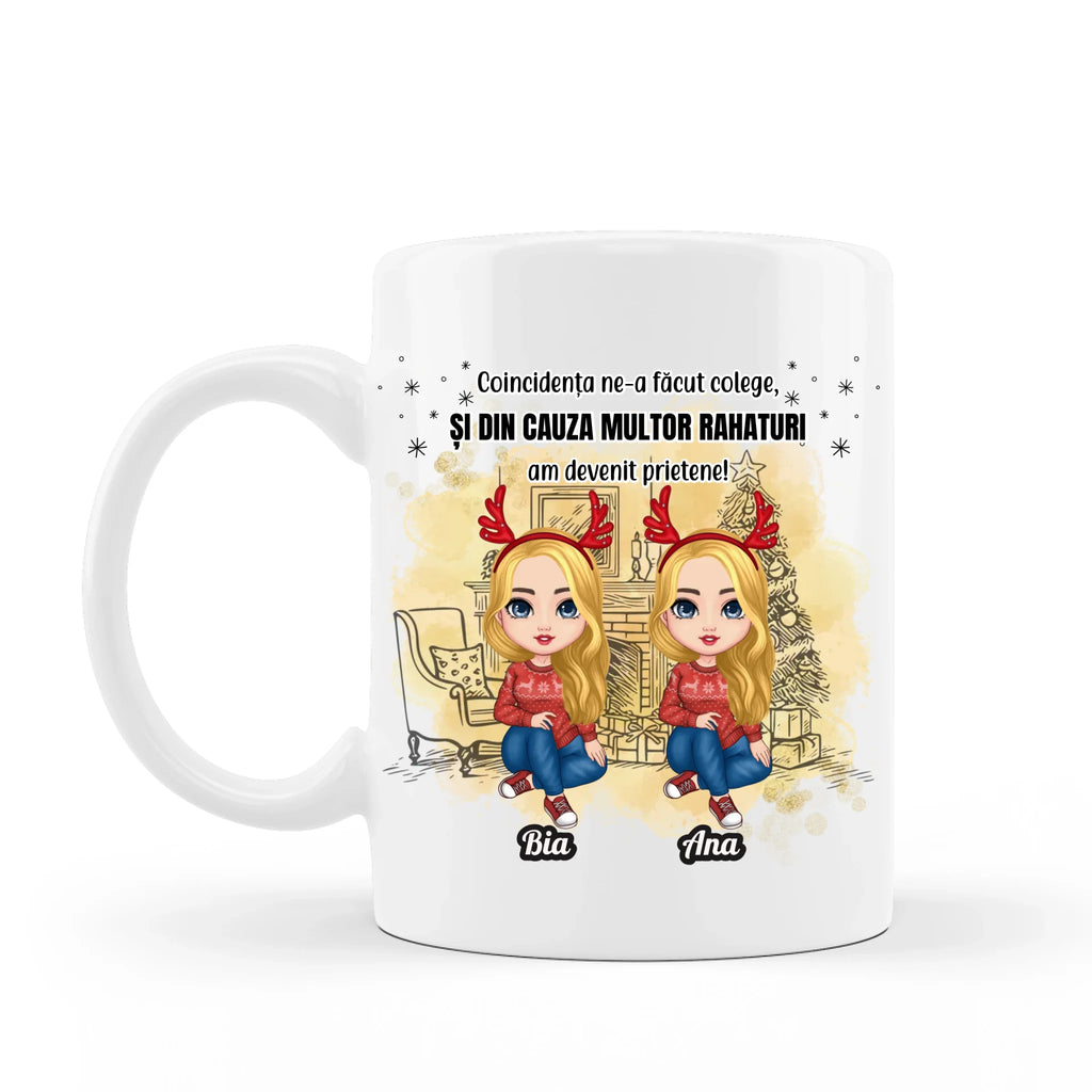 Cea mai bună colegă - Cană cadou de Crăciun, 330 ml și 450 ml