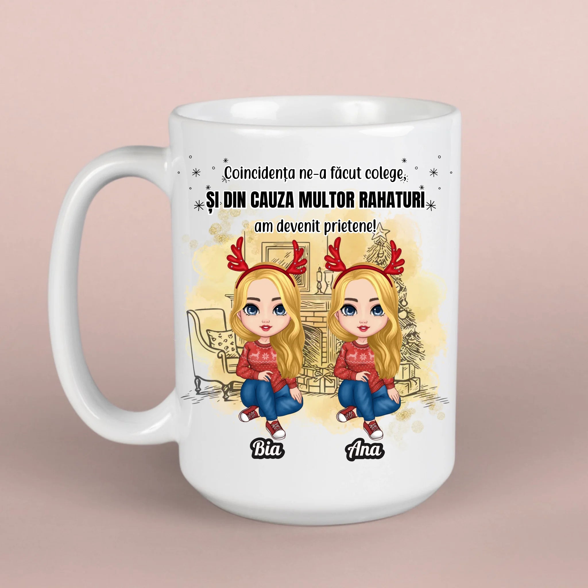 Cea mai bună colegă - Cană cadou de Crăciun, 330 ml și 450 ml