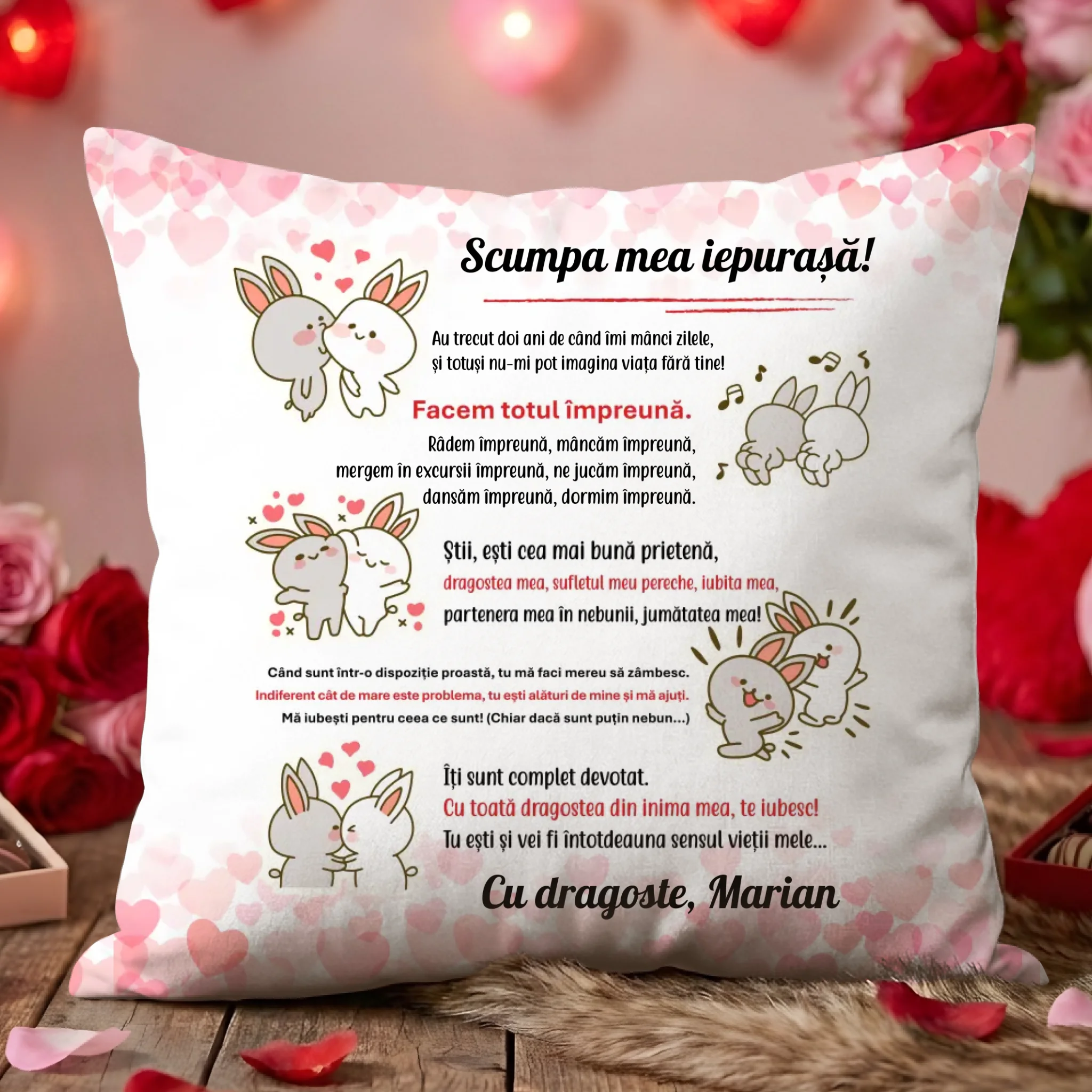 valentin napi párna mockup