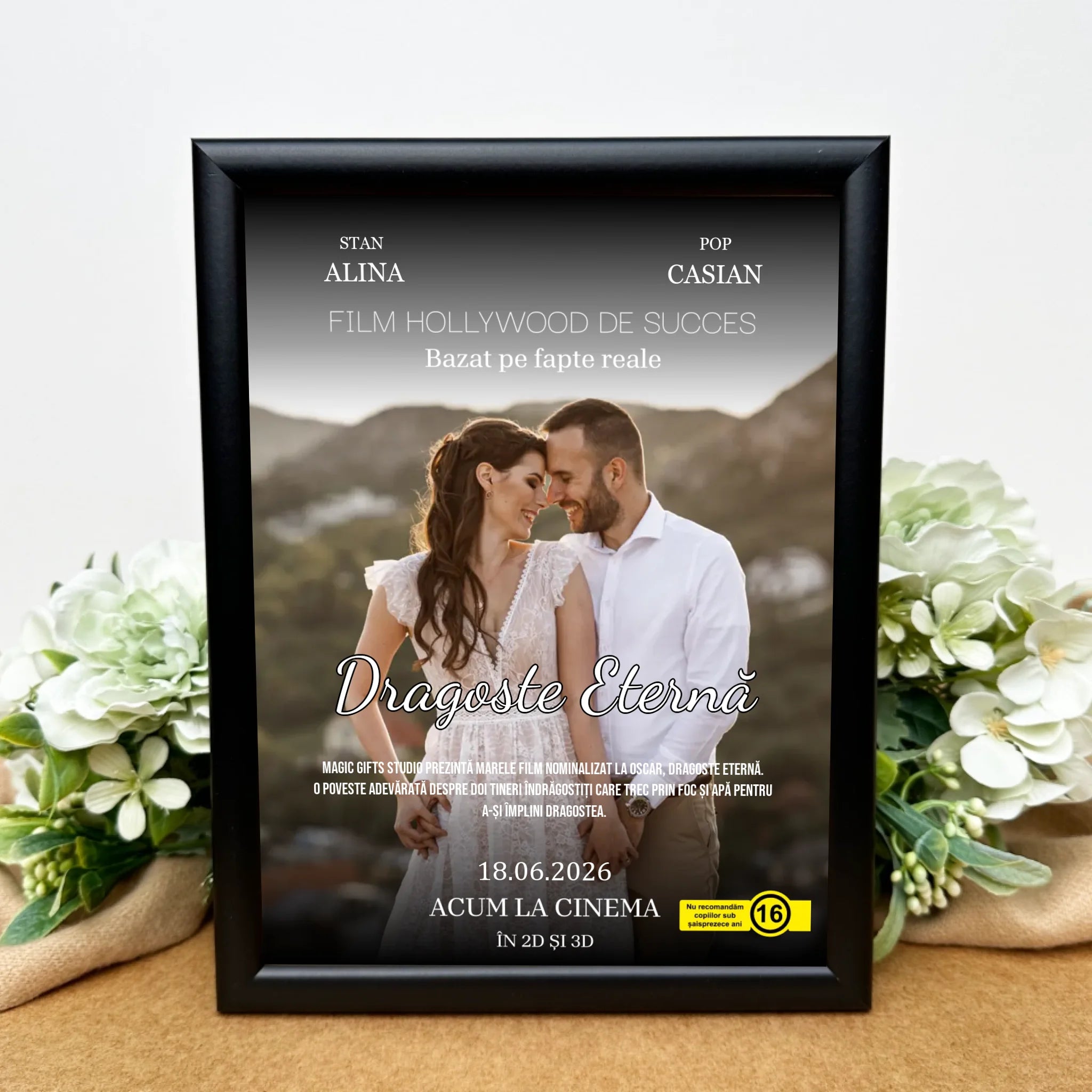 Poster de film personalizabil pentru cupluri