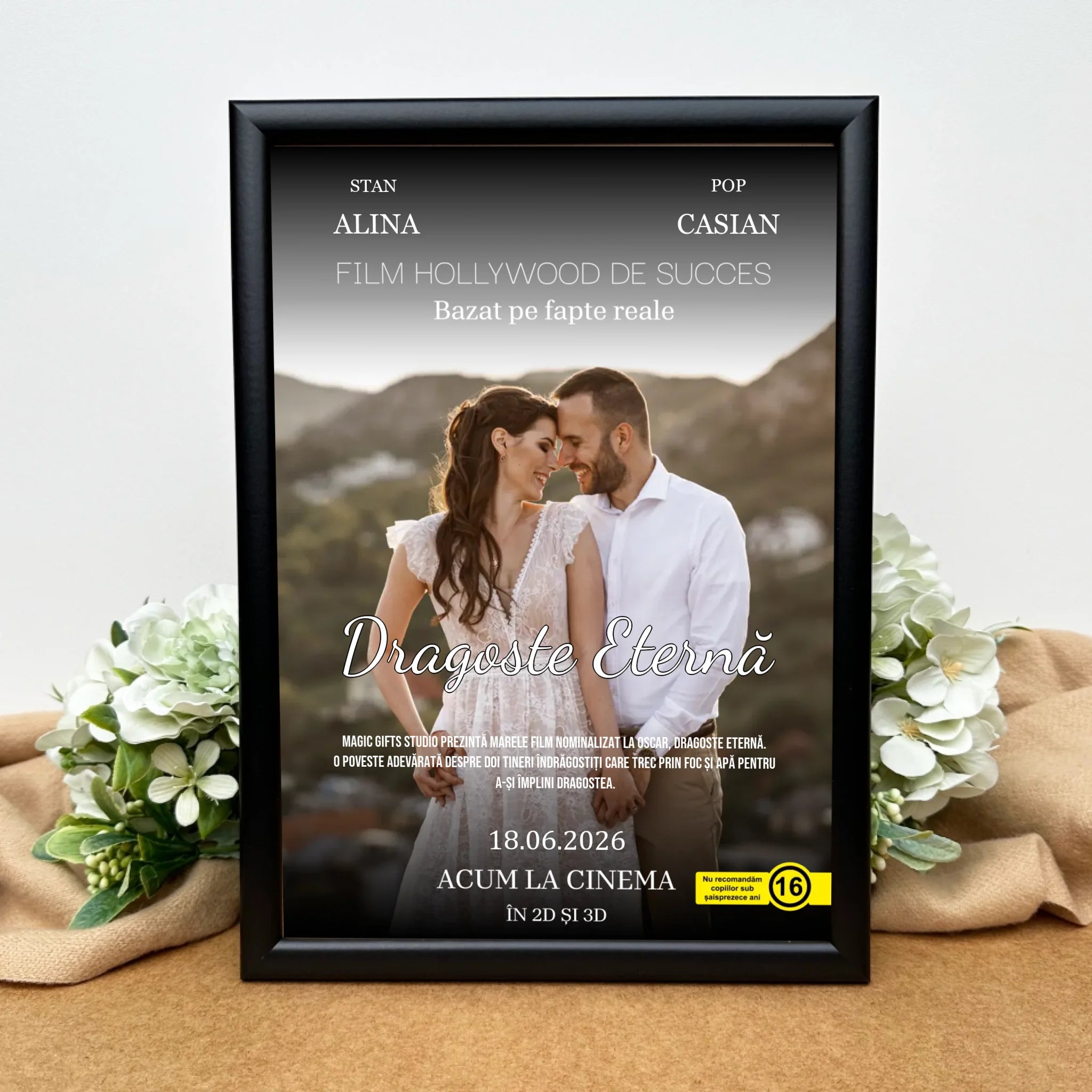 Poster de film personalizabil pentru cupluri