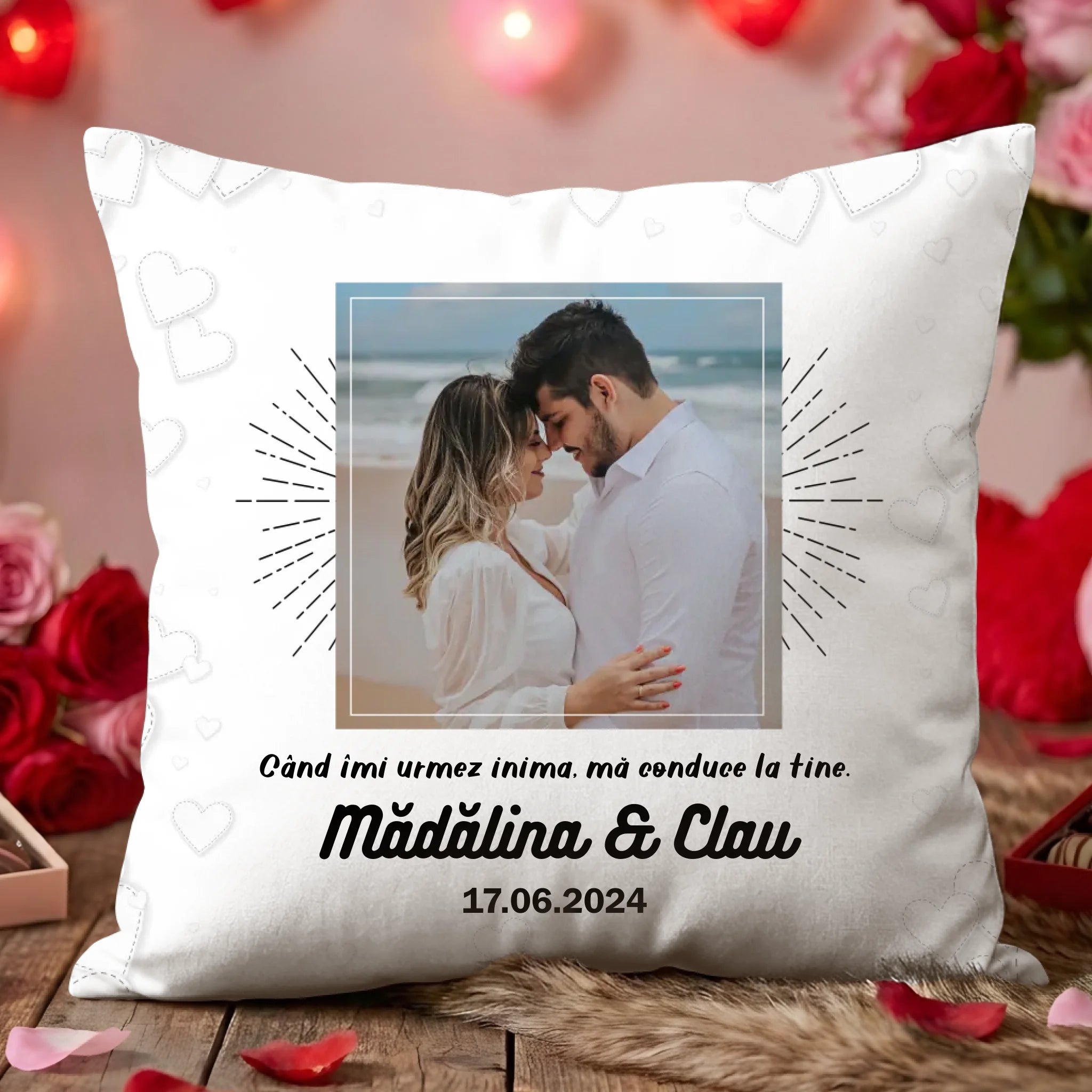 valentin napi párna mockup