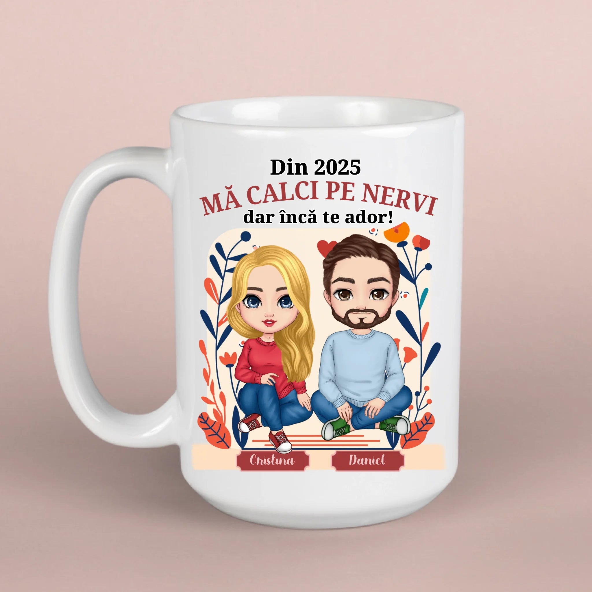 Mă calci pe nervi - Cană pentru cupluri
