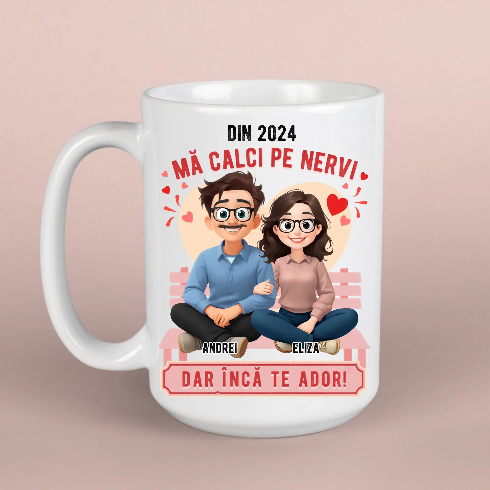 Mă calci pe nervi - Cană PIXAR pentru cupluri