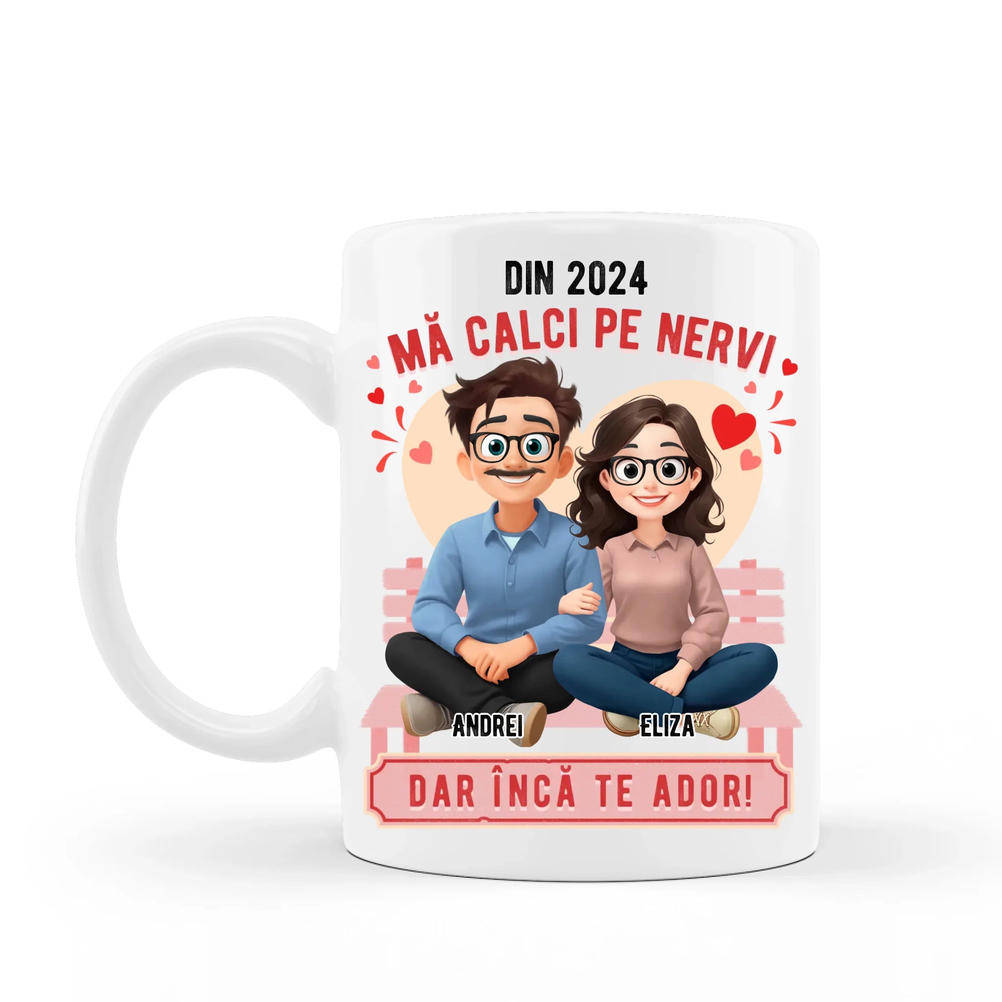 Mă calci pe nervi - Cană PIXAR pentru cupluri