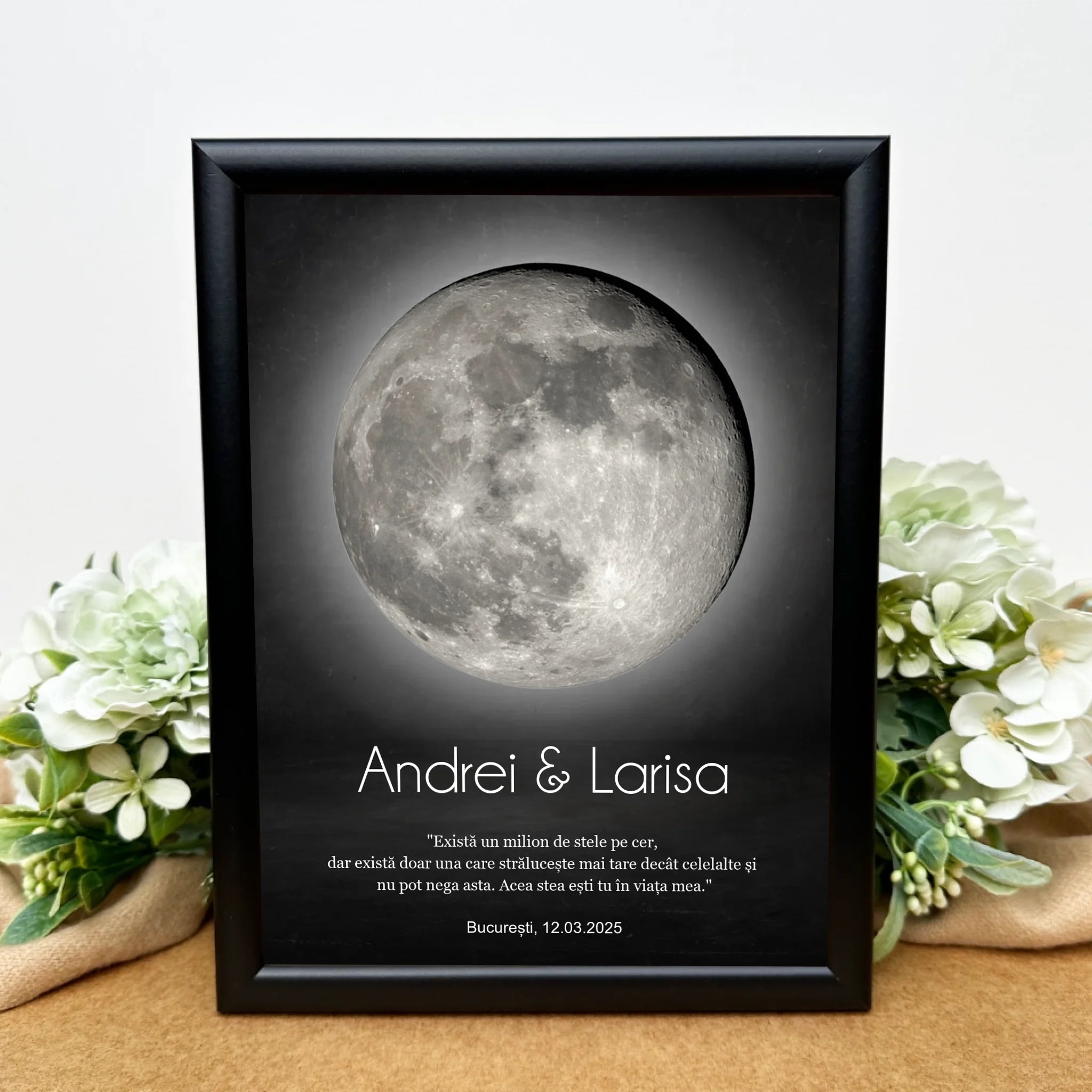 Tablou cu Fazele Lunii pentru cupluri