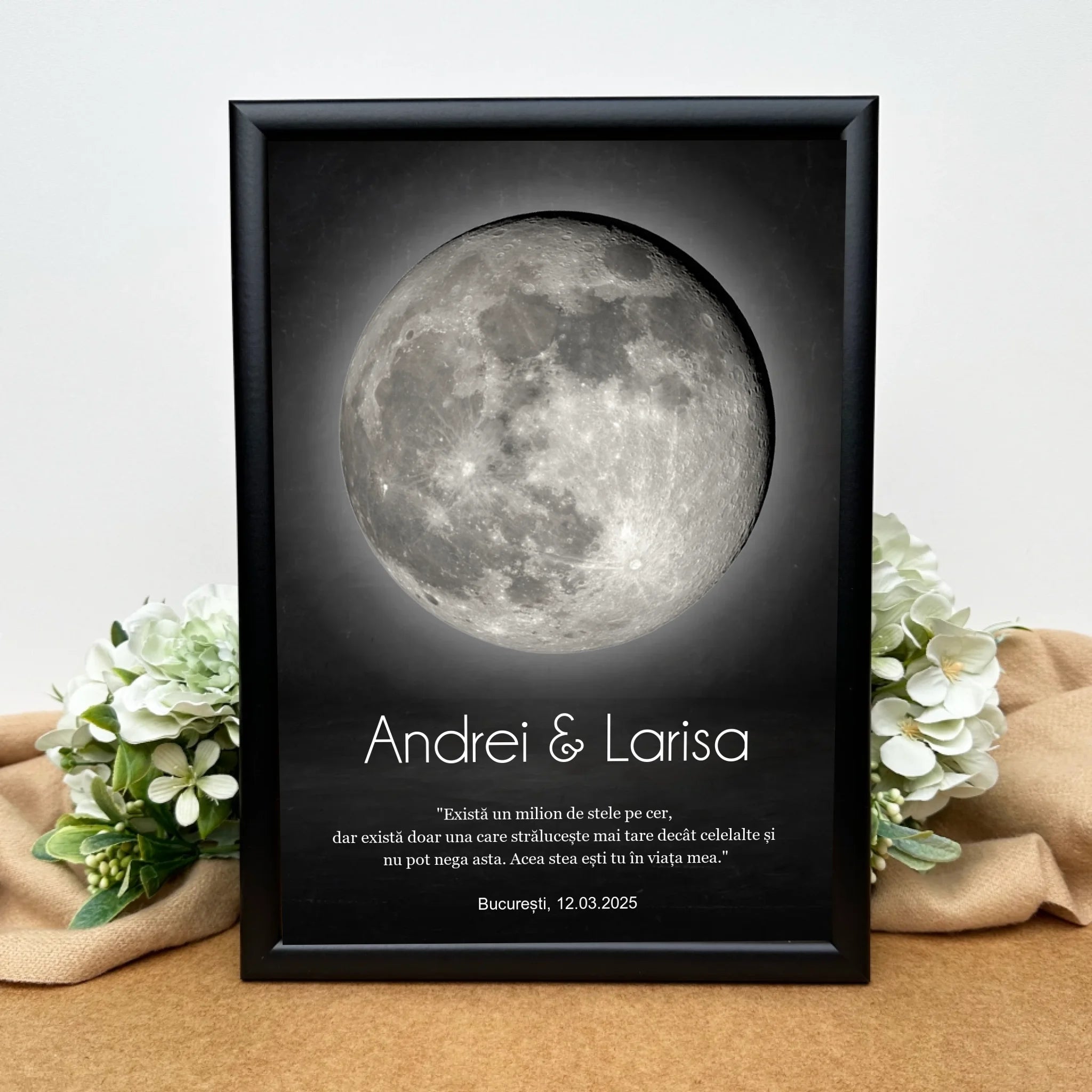 Tablou cu Fazele Lunii pentru cupluri