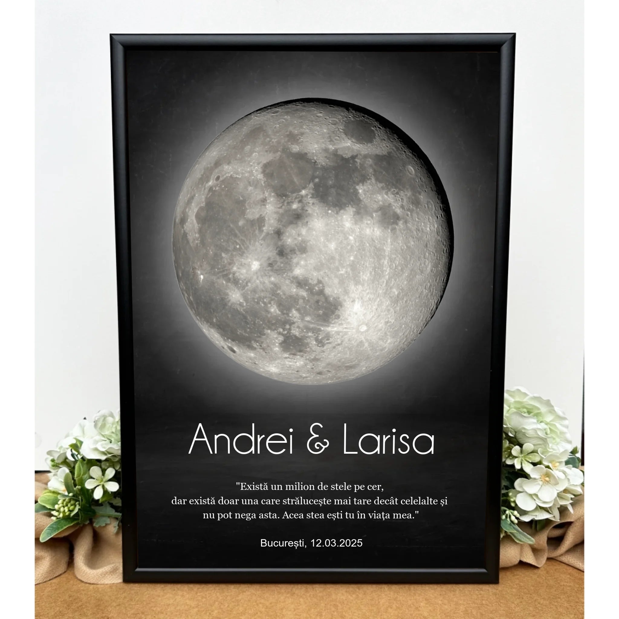 Tablou cu Fazele Lunii pentru cupluri