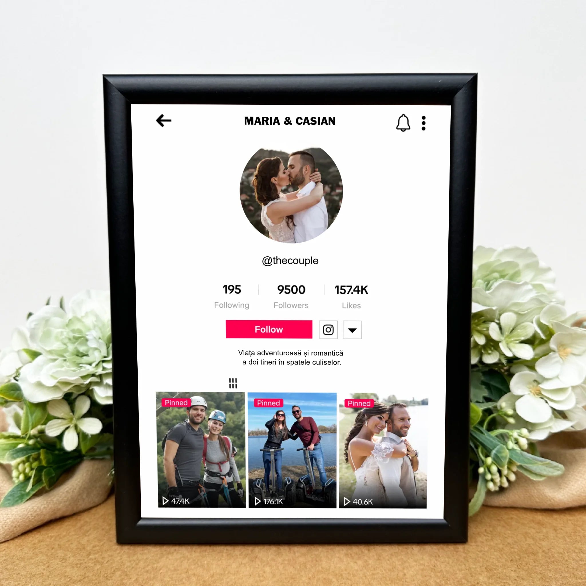 Tablou în stil TikTok pentru cupluri