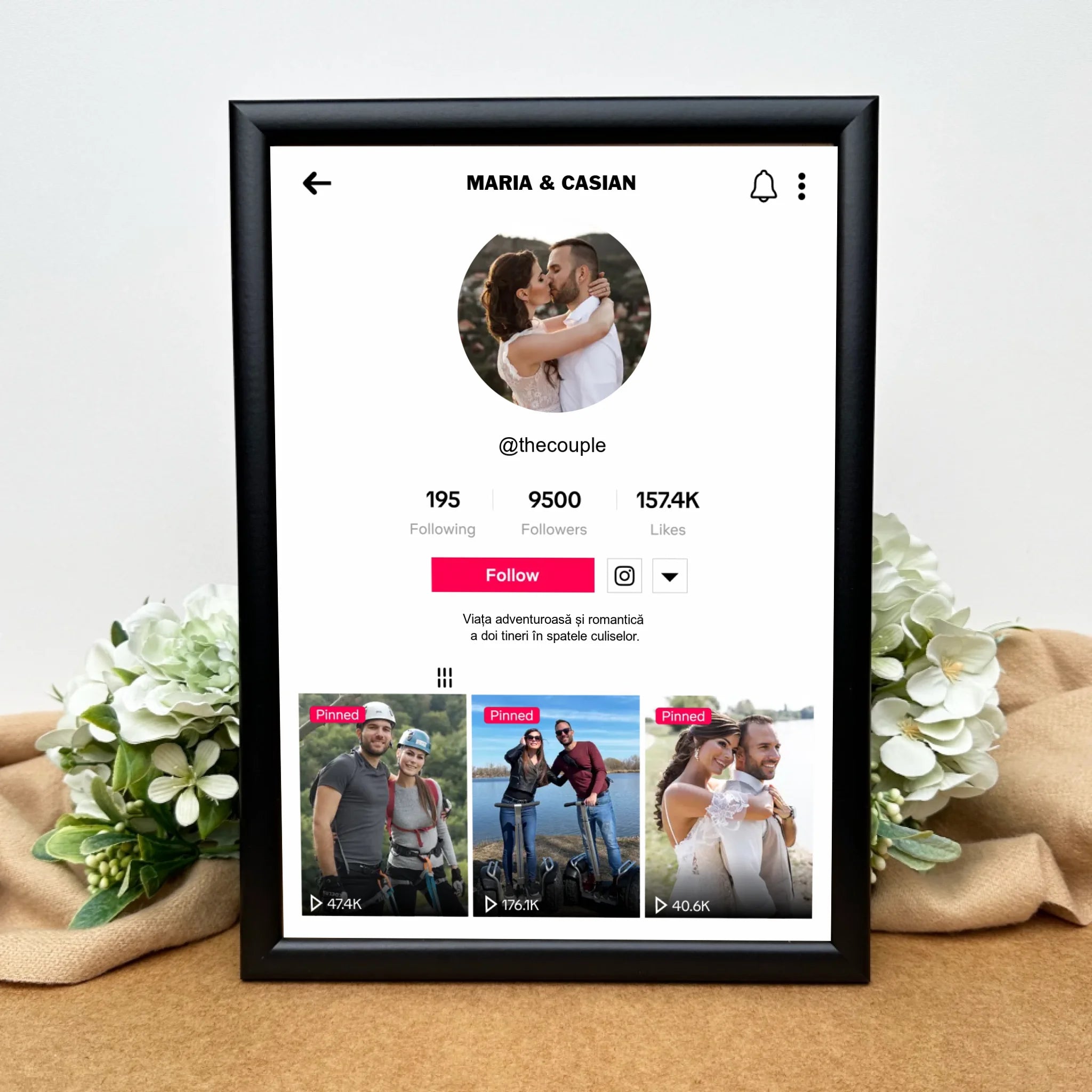 Tablou în stil TikTok pentru cupluri