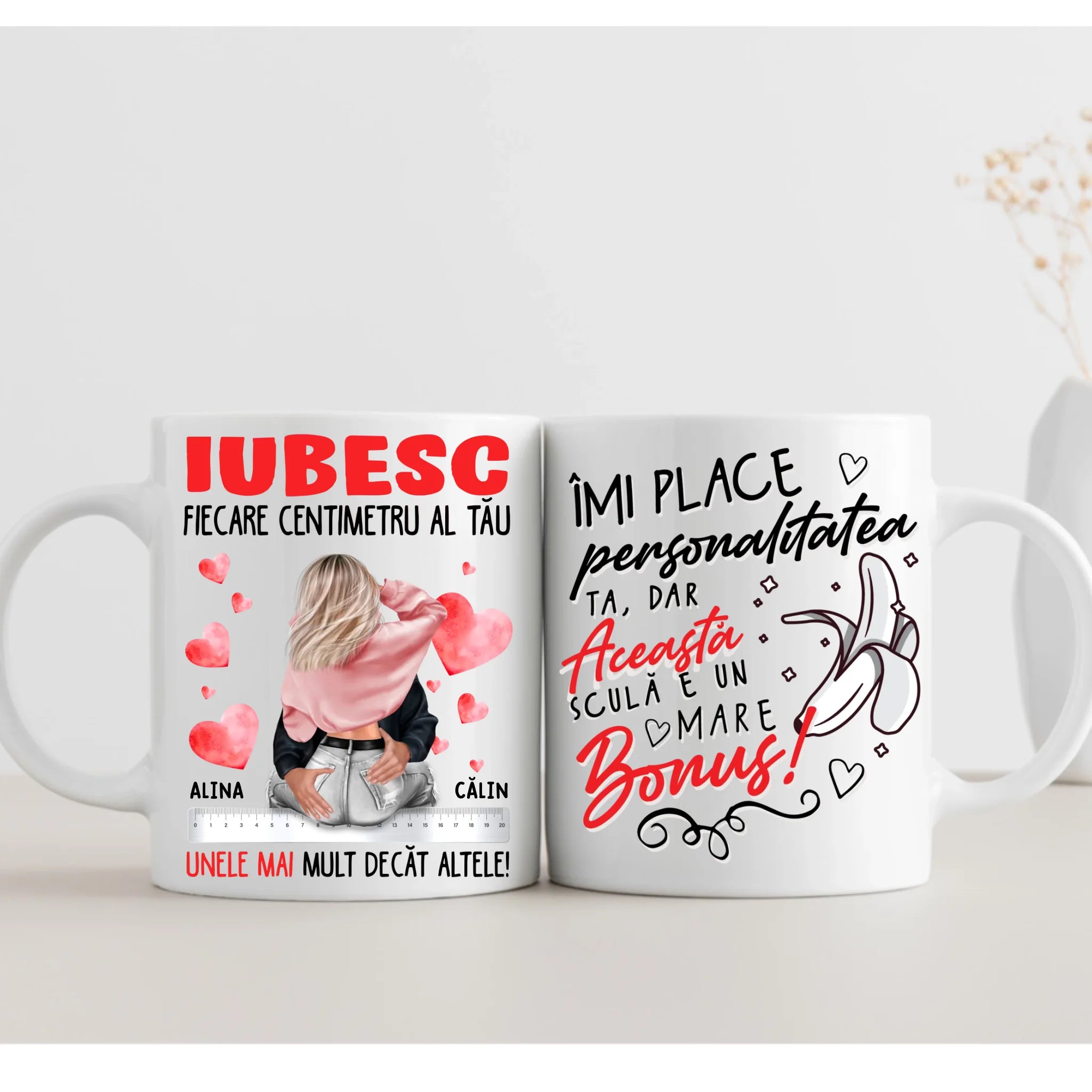 Iubesc fiecare centimetru al tău - cană pentru EL