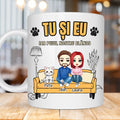 Tu și eu - cană cu animale de companie pentru cupluri