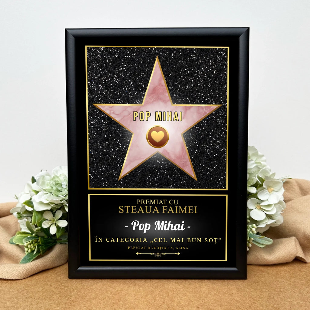 Stea a faimei - tablou personalizat