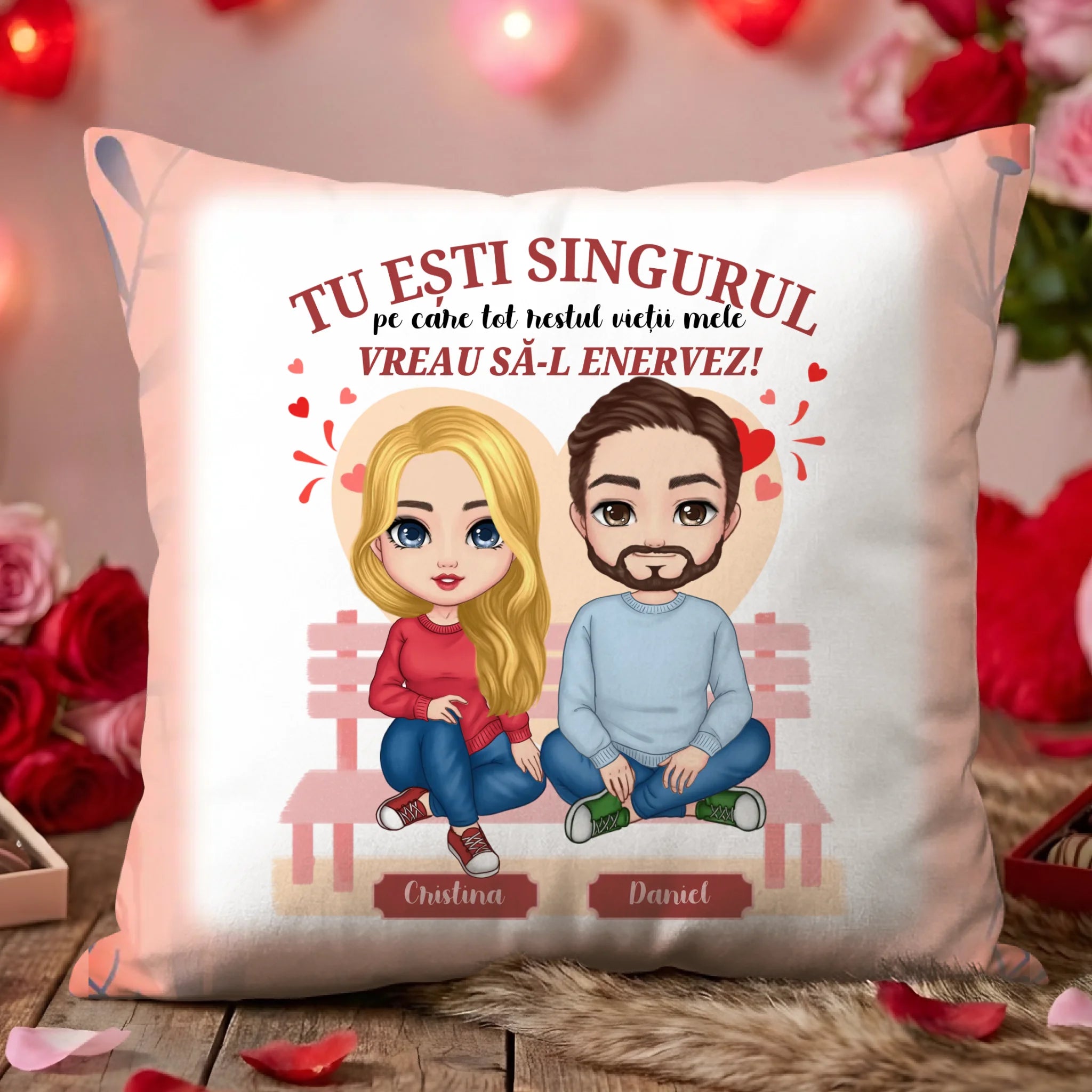 valentin napi párna mockup