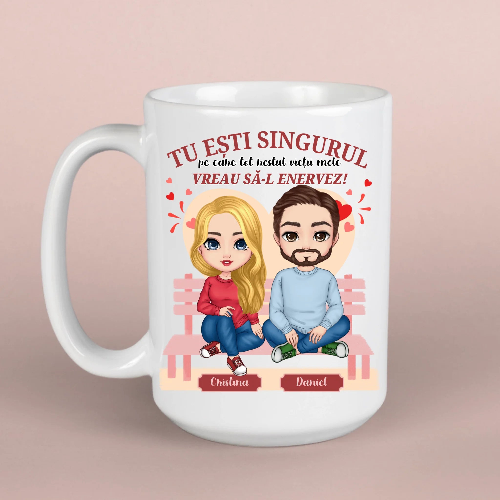 Cană pentru cupluri de Valentine's Day