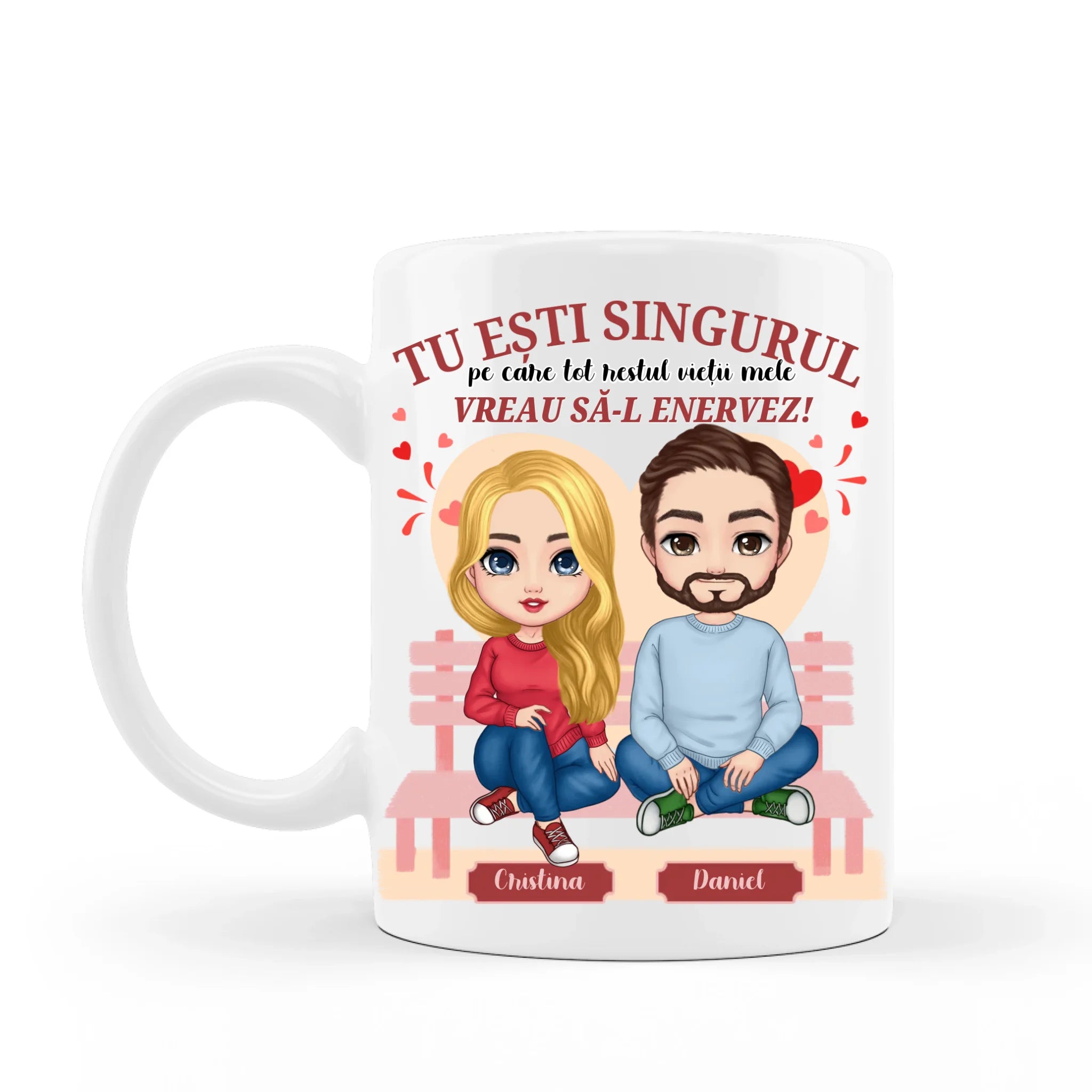 Cană pentru cupluri de Valentine's Day