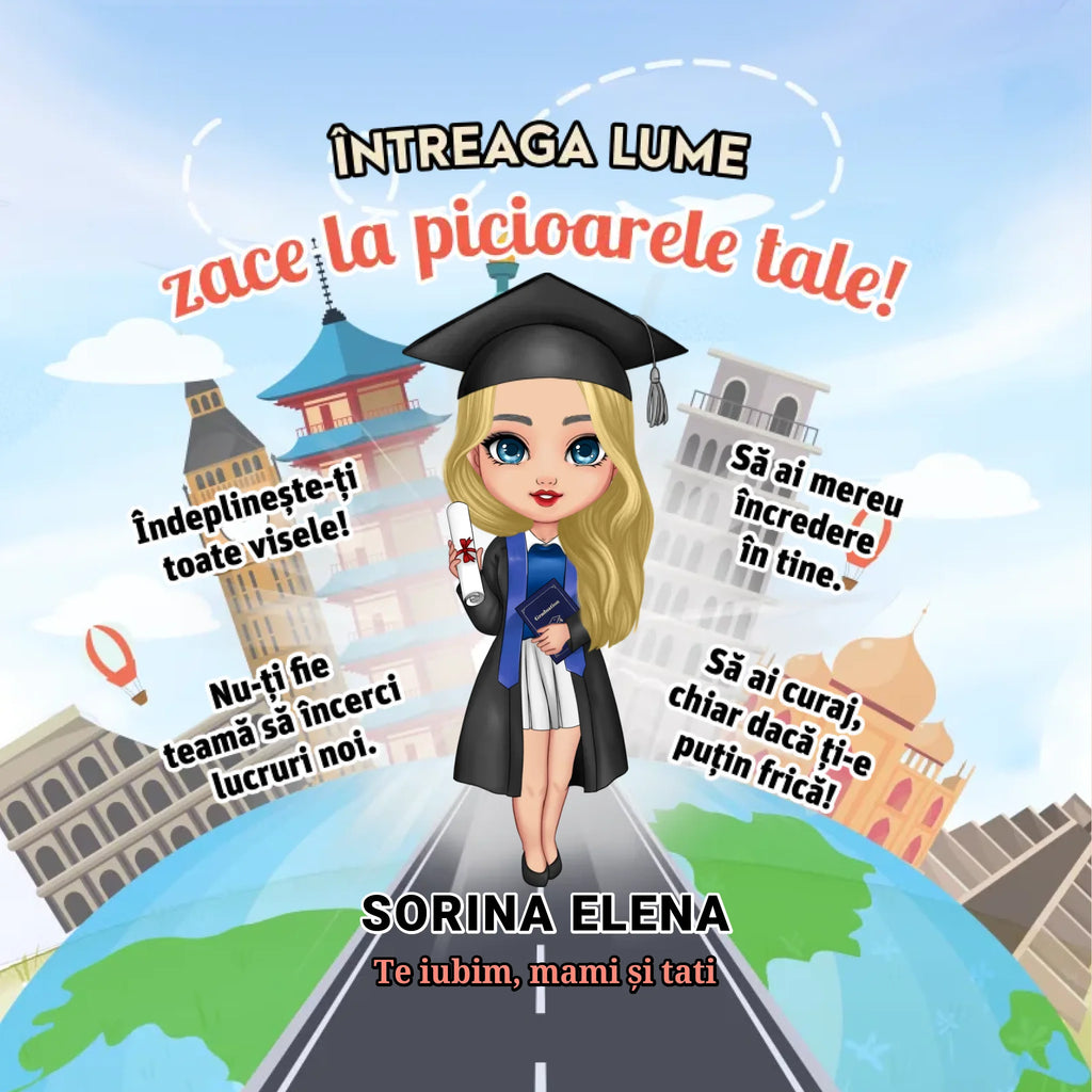 Pernă cadou de Absolvire pentru fete