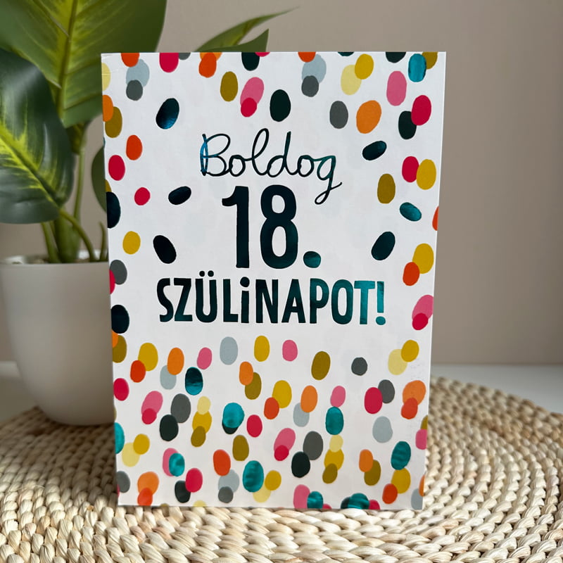 Vidám képeslap 18. szülinapra
