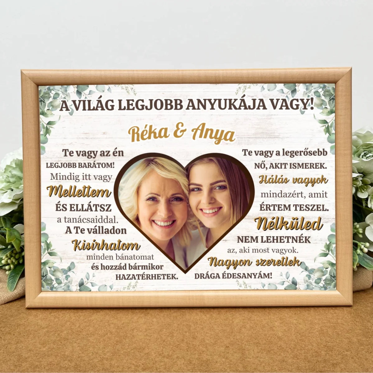 Ajándék anyának - fényképes dekorkép