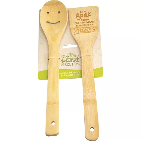 Bambusz fakanál szett apáknak
