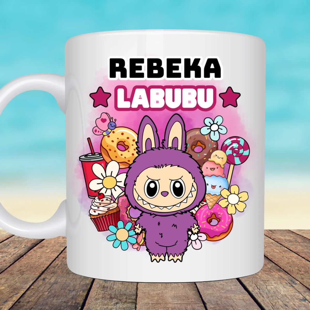 Labubu bögre saját névvel