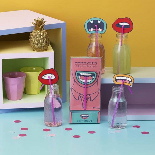 vicces party szívószál