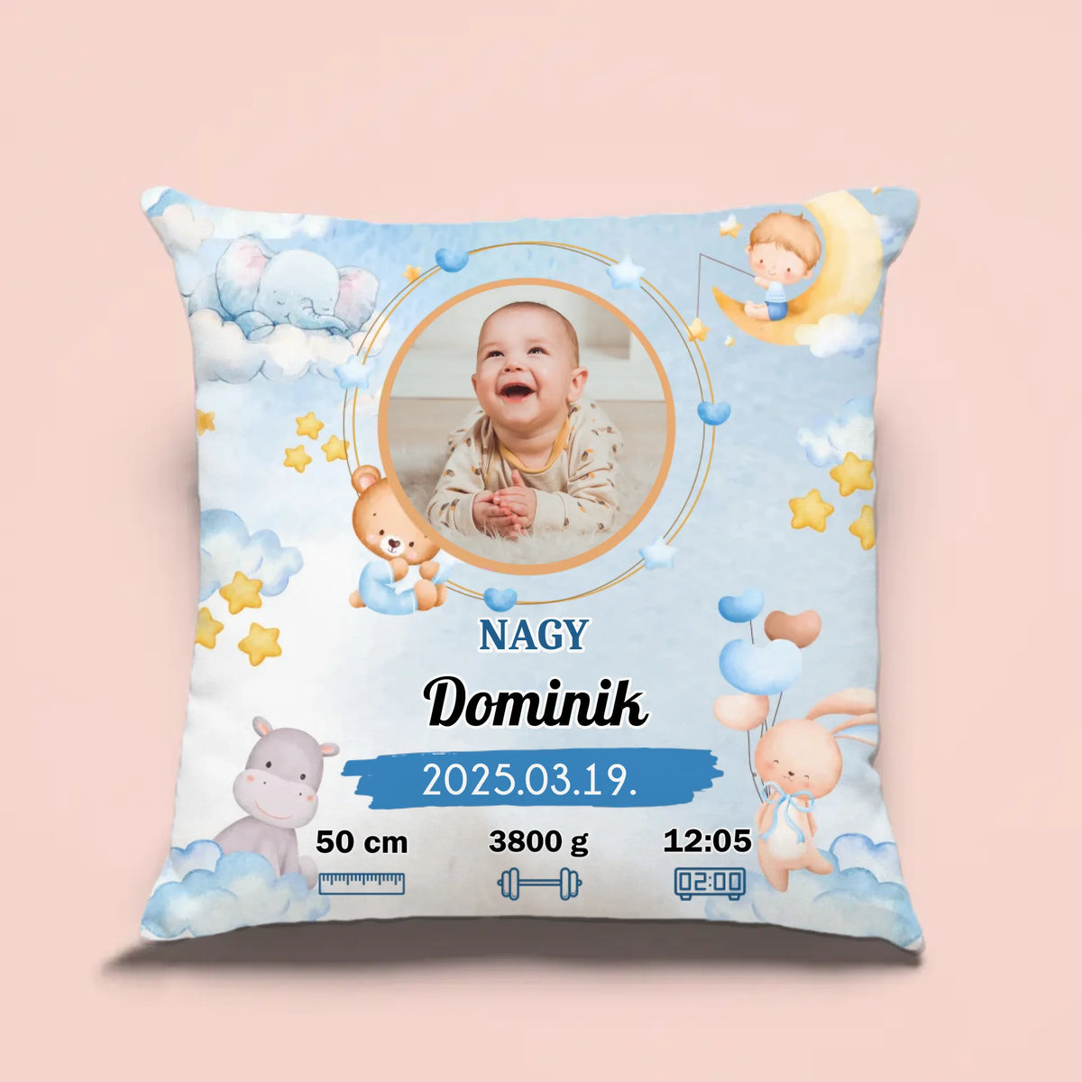 baba emlékőrző párna saját fotóval