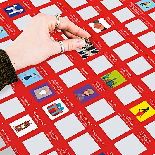 Kaparós poszter - 100 karácsonyi film, amit látnod kell, kaparós ajándék