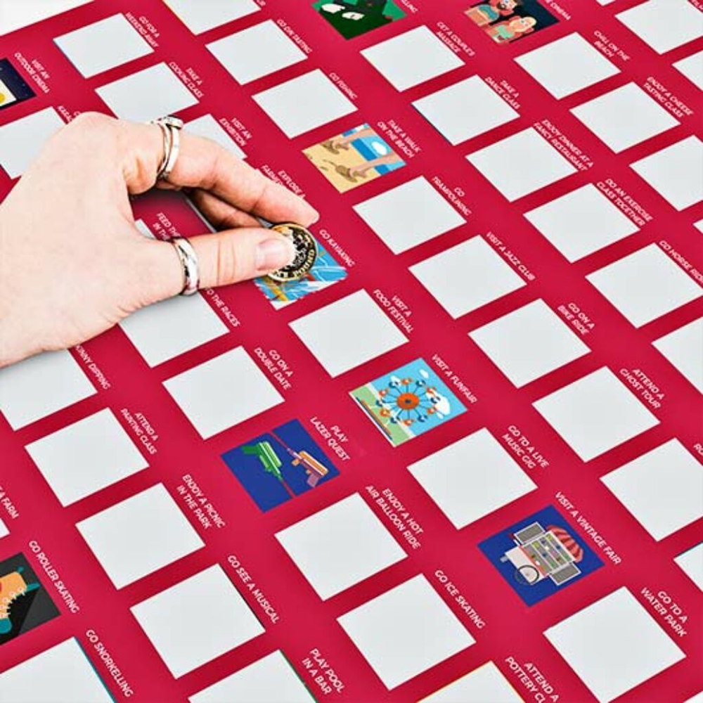 szerelmes ajándék, 100 randi ötlet-kaparós poszter