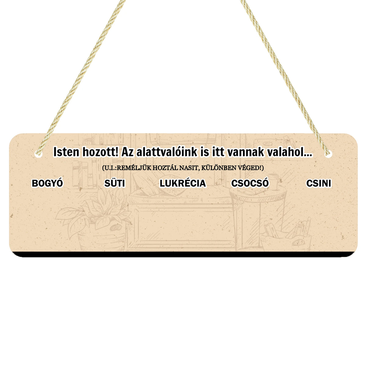 állatos dekorelem ajtóra