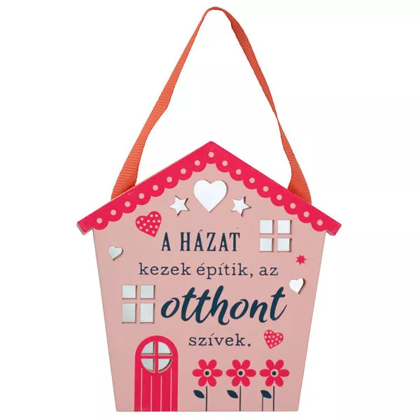 Ház alakú fából készült falidísz